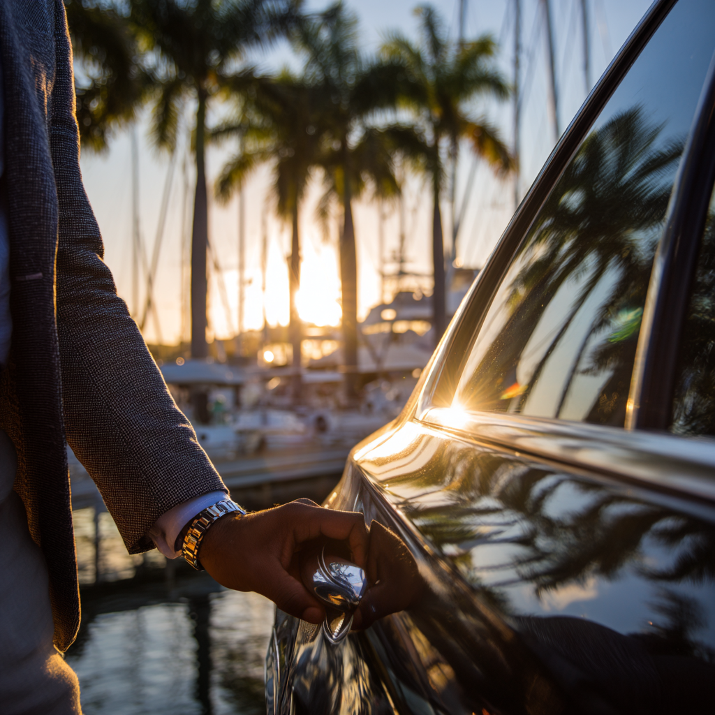 Chauffeur opening door